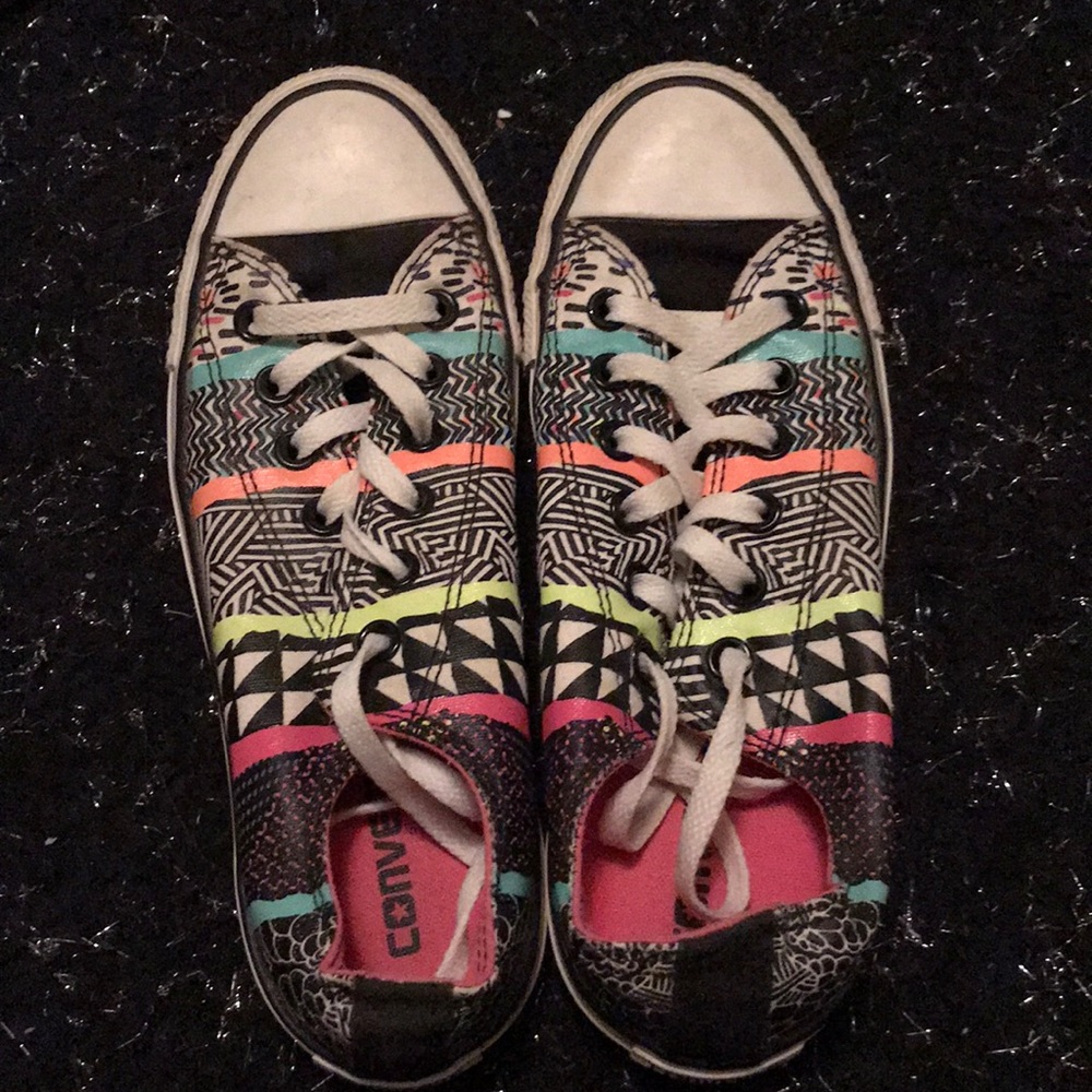 Multi colored converse all star shoes